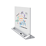NOBO - Pizarra blanca cristal magnetica sobremesa doble caracon caballete imanes y rotulador 574x432x140 mm (Ref. 1905265)