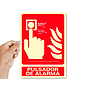 ARCHIVO 2000 - Pictograma pulsador de alarma pvc rojo luminiscente 210x300 mm (Ref. 6171-04H RJ)