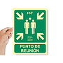 ARCHIVO 2000 - Pictograma punto de reunion pvc verde luminiscente 224x300 mm pack de 2 unidades (Ref. 6170-07H VE)