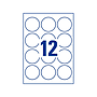 AVERY - Etiqueta adhesiva brillante invisible redonda para impresora laser 60 mm caja de 120 (Ref. L7127-10)