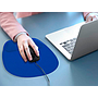 Q-CONNECT - Alfombrilla para raton con reposamuñecas ergonomica de gel color azul 225x240x20 mm (Ref. KF17231)