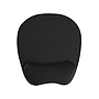 Q-CONNECT - Alfombrilla para raton con reposamuñecas ergonomica de gel color negro 225x240x20 mm (Ref. KF17230)