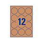 AVERY - Etiqueta adhesiva kraft efecto carton redonda removible para impresora laser inyeccion tinta (Ref. L7106-20)