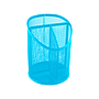 Q-CONNECT - Cubilete portalapices metal rejilla turquesa con 3 compartimientos diametro 110 (Ref. KF11220)