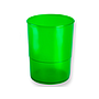 Q-CONNECT - Cubilete portalapices plastico verde translucido diametro 75 mm altura 100 mm (Ref. KF19031)