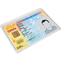 Q-CONNECT - Funda portadocumento dni 130 micras pvc transparente con uñero 86x54 mm (Ref. KF11282)