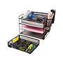 Q-CONNECT - Organizador sobremesa kf17291 bandeja metalica rejilla negra con 6 departamentos 235x183x65 mm (Ref. KF17291)