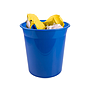 Q-CONNECT - Papelera plastico azul translucido 13 litros dim. 275x285 mm (Ref. KF19037)