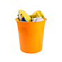 Q-CONNECT - Papelera plastico naranja translucido 13 litros dim. 275x285 mm (Ref. KF19040)