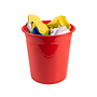 Q-CONNECT - Papelera plastico rojo opaco 13 litros (Ref. KF19035)