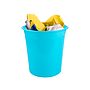 Q-CONNECT - Papelera plastico turquesa translucido 13 litros dim. 275x285 mm (Ref. KF19042)