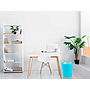 Q-CONNECT - Papelera plastico turquesa translucido 13 litros dim. 275x285 mm (Ref. KF19042)
