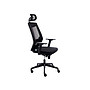 Q-CONNECT - Silla de direccion ergonomica base metal respaldo alto con reposacabeza ajustable (Ref. KF19024)