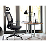 Q-CONNECT - Silla de direccion ergonomica base metal respaldo alto con reposacabeza ajustable (Ref. KF19024)