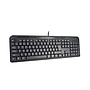 Q-CONNECT - Teclado negro con cable 1,5 m compatible windows 95 / 98 / nt / me / 2000 / xp / 7 / 8 / vista (Ref. KF17989)