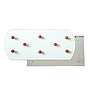 SIE - Perchero pared blanco 8 colgadores madera haya 350x770 mm (Ref. 671)