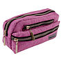 LIDERPAPEL - BOLSO ESCOLAR PORTATODO OVALADO 3 BOLSILLOS VIOLETA PASTEL 195X40X100 MM