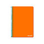 LIDERPAPEL - CUADERNO ESPIRAL FOLIO WRITE TAPA BLANDA 80H 60GR PAUTA 2,5 MM CON MARGEN COLOR NARANJA