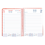 LIDERPAPEL - AGENDA ANUAL 2025 - SYROS - Espiral - Día Página - A5 148x210mm - ROJA (Ref.170420)