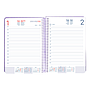LIDERPAPEL - AGENDA ANUAL 2025 - SYROS - Espiral - Día Página - A5 148x210mm - MORADA (Ref.170423)