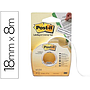 POST-IT - Cinta Adhesiva Para Ocultar/Etiquetar Con Portarrollo - 8mmx18m (Ref.652-HD/7100222075)