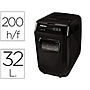 FELLOWES - DESTRUCTORA DE DOCUMENTOS AUTOMAX 200M CAPACIDAD DE CORTE 200 HOJAS PARTICULAS DESTRUYE GRAPAS (Ref.4656301)