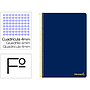 LIDERPAPEL - CUADERNO ESPIRAL FOLIO WRITE TAPA BLANDA 80H 60GR CUADRO 4MM CON MARGEN COLOR AZUL (Ref.BF94)