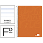 LIDERPAPEL - CUADERNO ESPIRAL FOLIO WRITE TAPA BLANDA 80H 60GR PAUTA 2,5 MM CON MARGEN COLOR NARANJA (Ref.EW08)