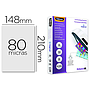 FELLOWES - Bolsa de plastificar brillo din a5 80 micras pack 100 unidades (Ref. 5306002)