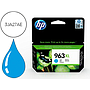 HP ( HEWLETT PACKARD ) - Ink-jet 963 xl officejet pro 9010 / 9020 / 9022 / 9023 / 9025 cian 1600 paginas (Ref. 3JA27AE)