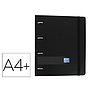 OXFORD - Carpeta con recambio europeanbinder polyfoam 4 anillas 35 mm din a4+ tapa extradura con gomilla negra (Ref. 400119071)