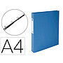 EXACOMPTA - Carpeta de 4 anillas 30 mm redondas clean safe din A4 carton forrado azul (Ref. 51222E)