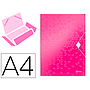 LEITZ - Carpeta wow gomas solapas polipropileno din A4 color fucsia (Ref. 45990123)