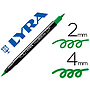LYRA - Rotulador aqua brush acuarelable doble punta fina y pincel verde (Ref. 6520067)