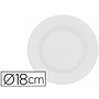 Plato papel reciclable blanco 18 cm paquete 100 unidades (Ref. 10417)