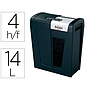 REXEL - Destructora de documentos secure mc4 capacidad 4 hojas micro corte destruye grapas y clips (Ref. 2020129EU)