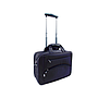 Q-CONNECT - Maletin para portail 16\" azul marino 1 asa 2 bolsillos exteriores y ruedas 410x325x150 mm (Ref. KF16973)
