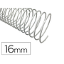Q-CONNECT - Espiral metalico blanco 64 5:1 16mm 1,2mm caja de 100 unidades (Ref. KF17128)