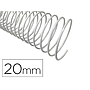 Q-CONNECT - Espiral metalico blanco 64 5:1 20mm 1,2mm caja de 100 unidades (Ref. KF17130)