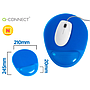 Q-CONNECT - Alfombrilla para raton reposamuñecas de gel pvc color azul 210x245x20 mm (Ref. KF17227)
