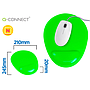 Q-CONNECT - Alfombrilla para raton reposamuñecas de gel pvc color verde 210x245x20 mm (Ref. KF17228)