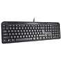 Q-CONNECT - Teclado negro con cable 1,5 m compatible windows 95 / 98 / nt / me / 2000 / xp / 7 / 8 / vista (Ref. KF17989)