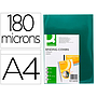 Q-CONNECT - Tapa de encuadernacion pvc din A4 opaca verde 180 micras caja de 100 unidades (Ref. KF18099)