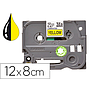 Q-CONNECT - Cinta tze-631 amarillo-negro 12mm longitud 8 mt (Ref. KF18862)