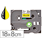 Q-CONNECT - Cinta tze-641 amarillo-negro 18mm longitud 8 mt (Ref. KF18866)