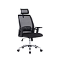 Q-CONNECT - Silla de direccion ergonomica base metal respaldo alto con reposacabeza ajustable (Ref. KF19024)
