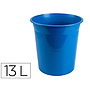 Q-CONNECT - Papelera plastico azul opaco 13 litros dim. 275x285mm (Ref. KF19032)