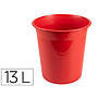 Q-CONNECT - Papelera plastico rojo opaco 13 litros (Ref. KF19035)