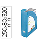 Q-CONNECT - Revistero plastico azul translucido (Ref. KF19043)