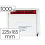 Q-CONNECT - Sobre autoadhesivo portadocumentos multilingue 225x165 mm sin ventana paquete de 1000 unidades (Ref. KF11295)